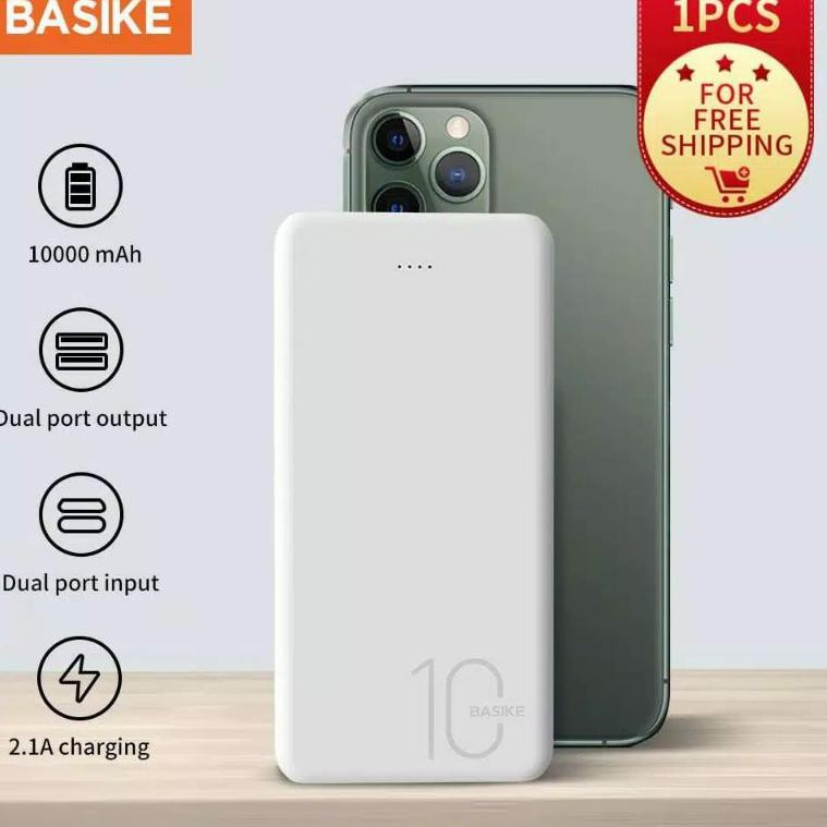 [ART. 734755] Powerbank LCD Dual USB BASIKE 10000 mAh Fast Charging Mini PT62