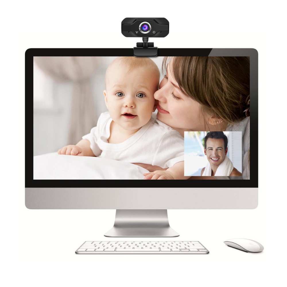 1080p USB Webcam Camera Rotatable 360 Mic Laptop Komputer PC Camera USB Berputar 360 derajat