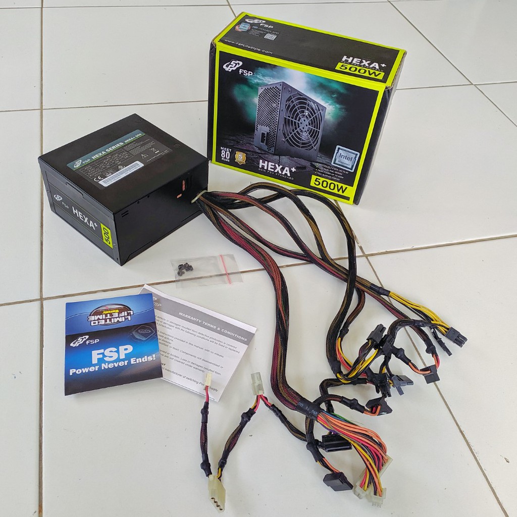 PSU FSP Hexa+ Plus 500W Powersupply 80+ Bronze