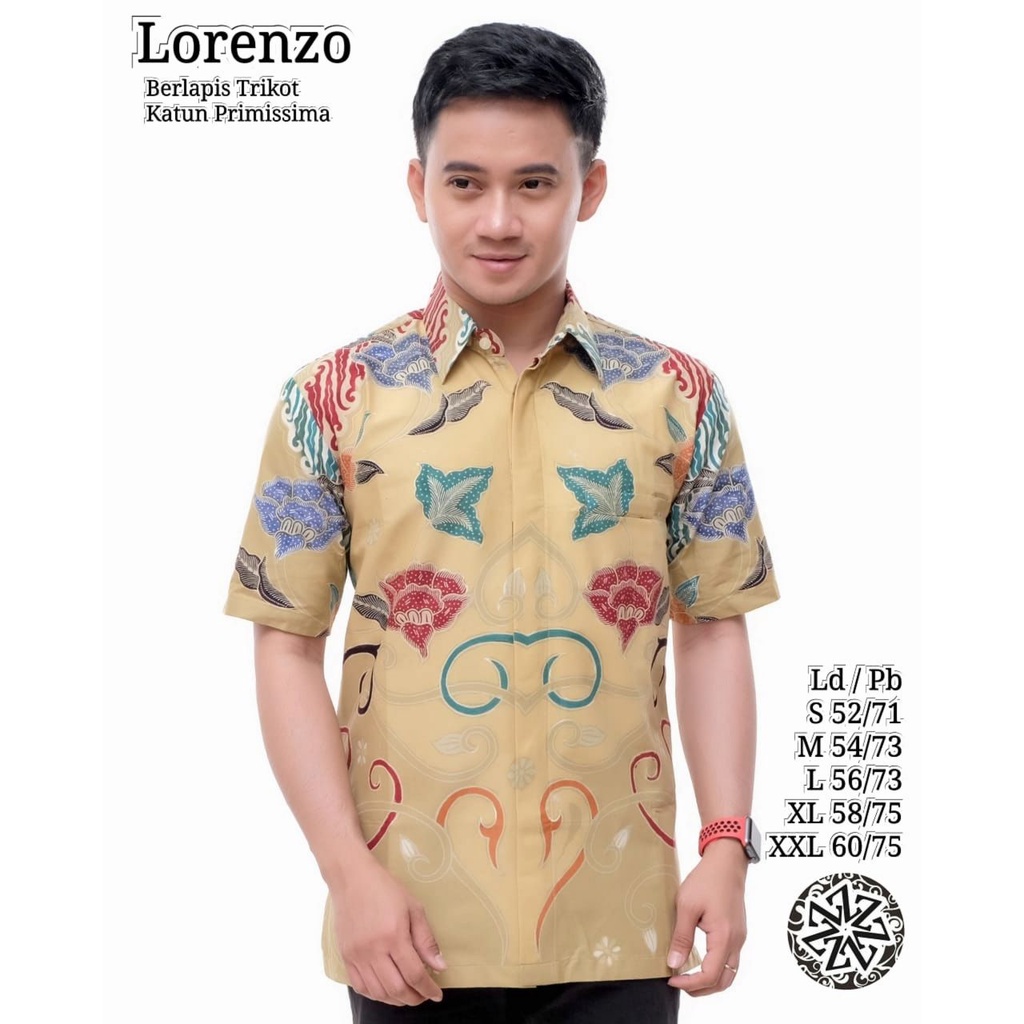 Hem Batik Tulis Pria Motif Lorenzo