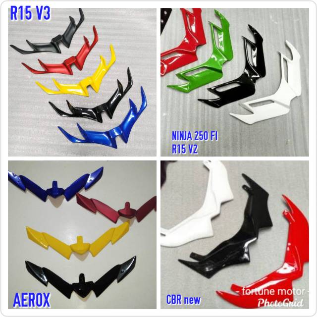Winglet r15 vva r15 v3 v2 all new vario cbr facelift ninja 250 aerox mx king vario 150 125 led