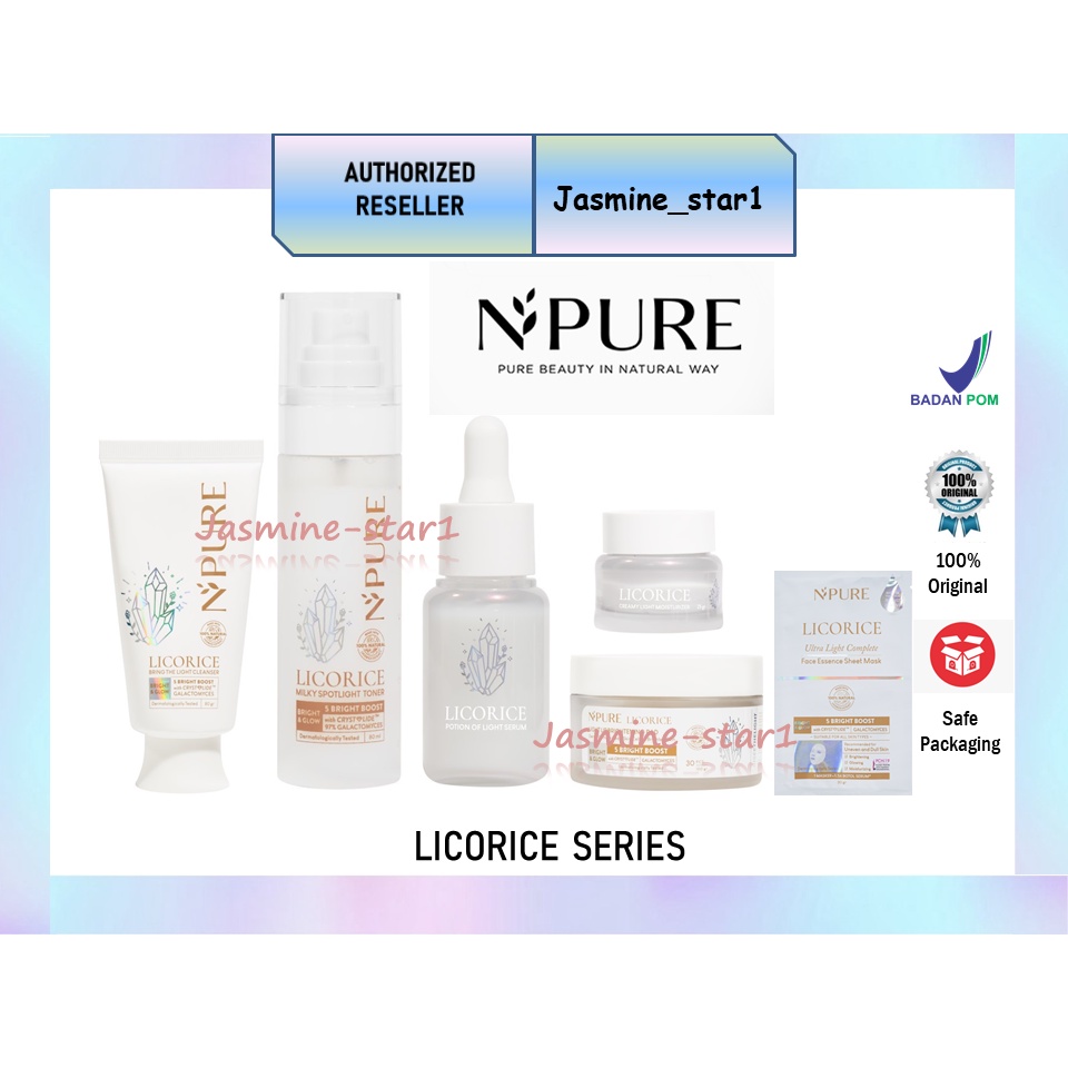 Jual Npure Licorice Bring the Light Series ( Cleanser Toner Serum