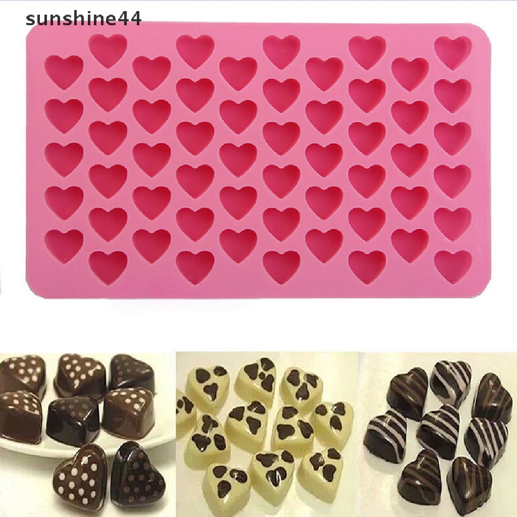 Sunshine Cetakan Es Batu / Cokelat / Kue Bentuk Hati Bahan Silikon AE21