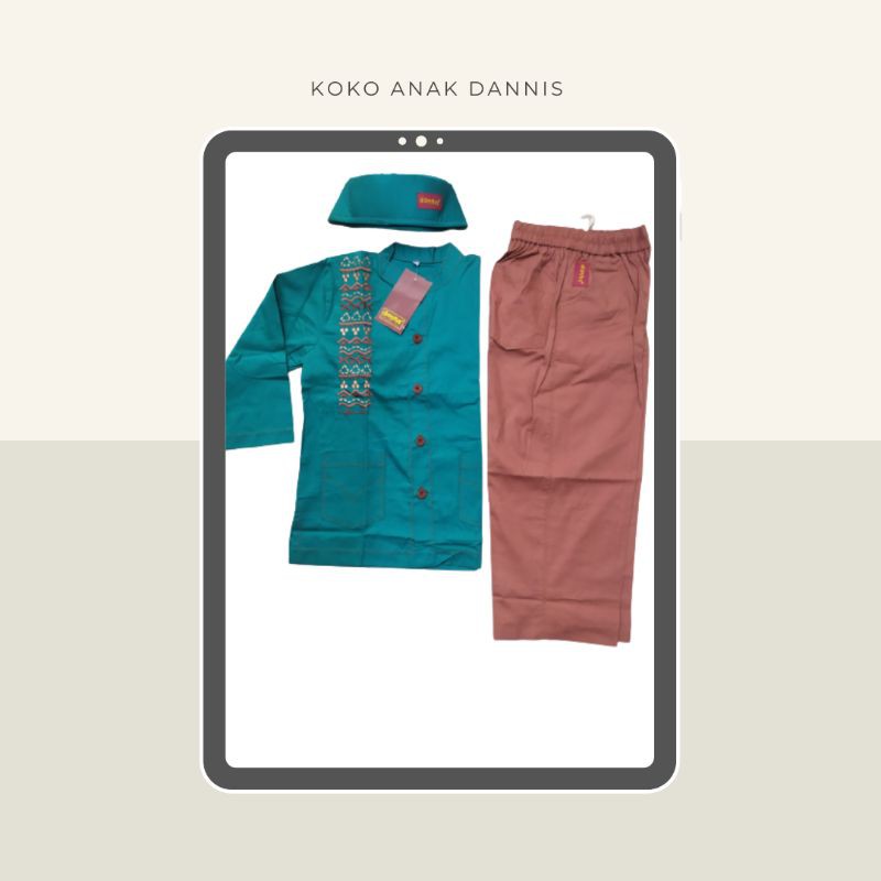 KOKO ANAK DANNIS COLLECTION SIZE 6 | BAJU MUSLIM ANAK LAKI LAKI