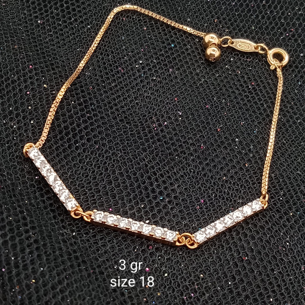 Gelang Emas 17K - 3 gr Kadar 750 - 795