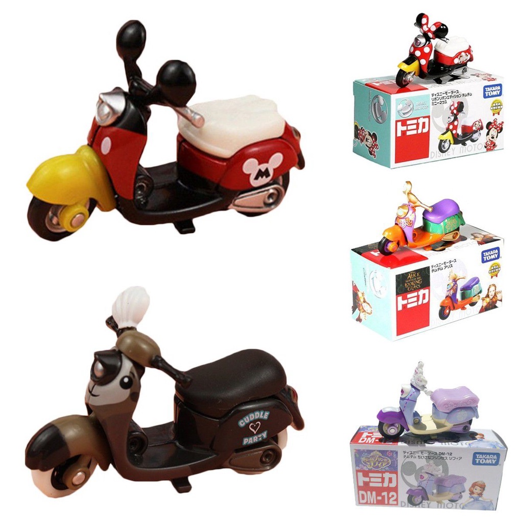 Tomica Diecast Toys Small Alloy Motorcycle Model Mickey Minnie Anime Gift