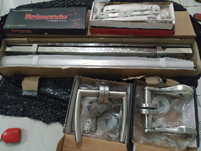 Handle Pintu Stainless Minimalis 60cm 2set+kunci Pelor Promo