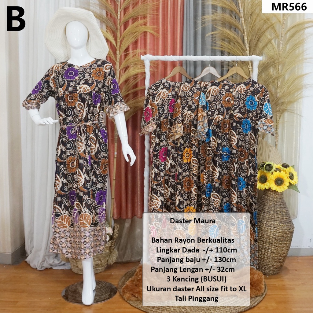 DASTER MAURA + AINA TERBARU Longdress, Lengan raglan 3/4 size fit to XL MR #dastermurah #homedress #daster terkini-3