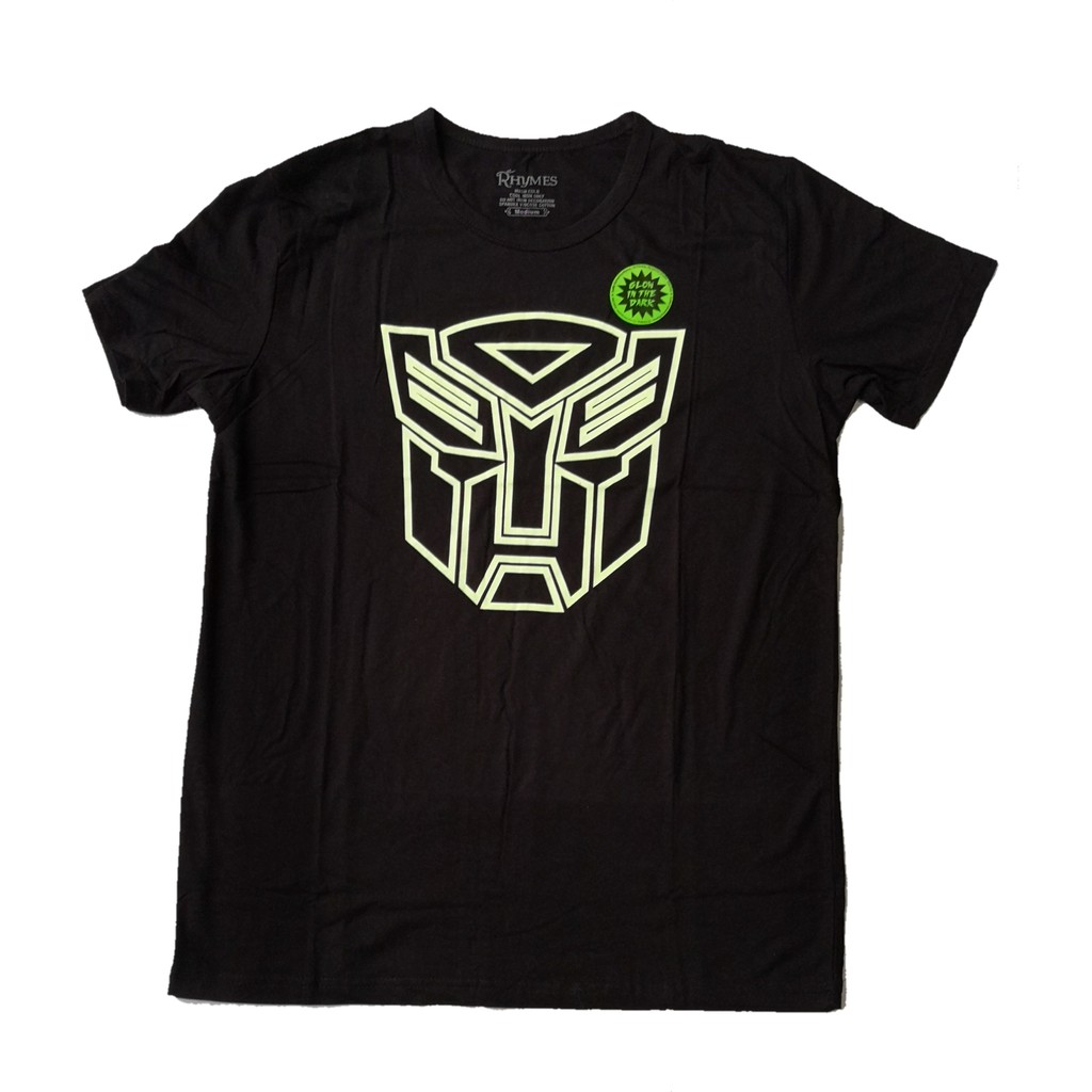 Kaos Baju Transformers Autobot Glow in the dark Tshirt Big Size Jumbo XL-XXXL COD