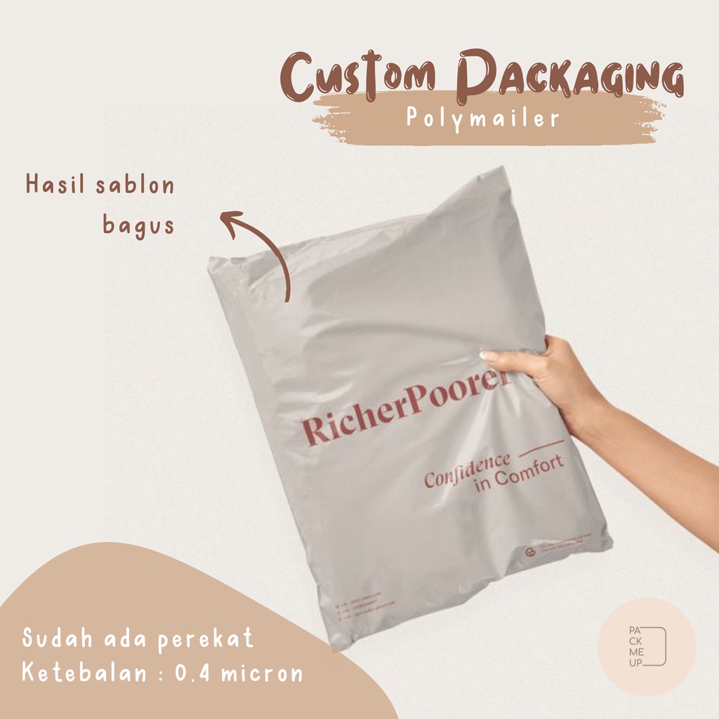 

[TERMURAH] Polymailer Custom Logo Bisnis | Packaging Brand | Plastik Packaging | PREMIUM | BABY PINK | LILAC | PUTIH | HITAM