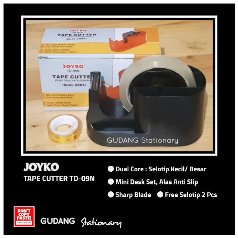 Tape Cutter Dispenser JOYKO TD-09N + Selotip