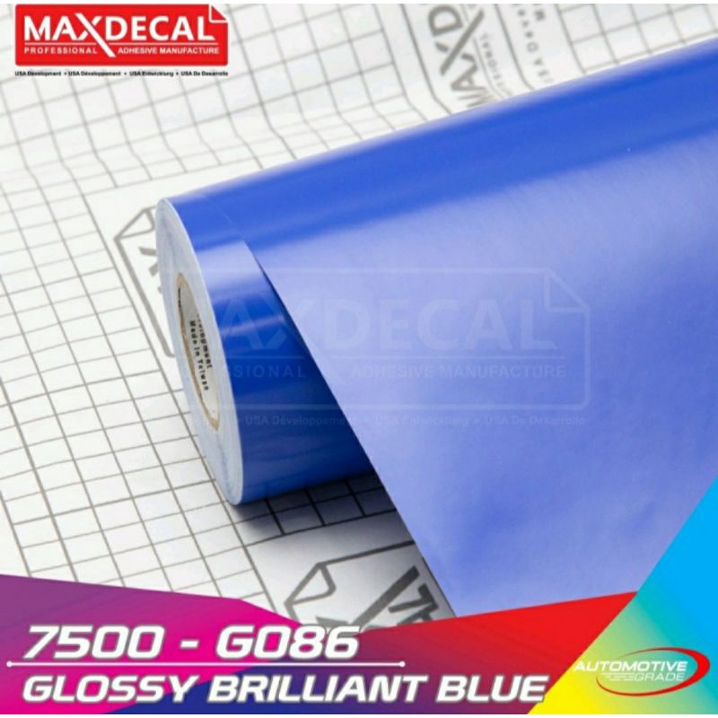 Sticker Stiker Skotlet Maxdecal Max Decal Biru Brilliant Blue 7500 G086