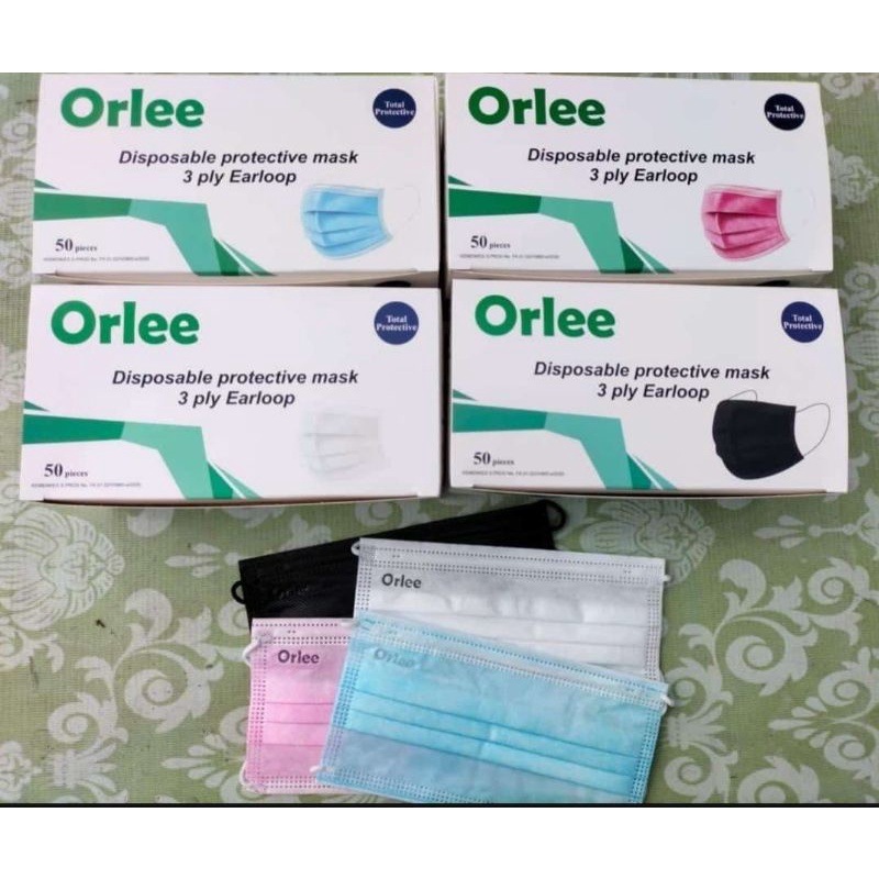 MASKER ORLEE EARLOOP 3PLY ISI 50