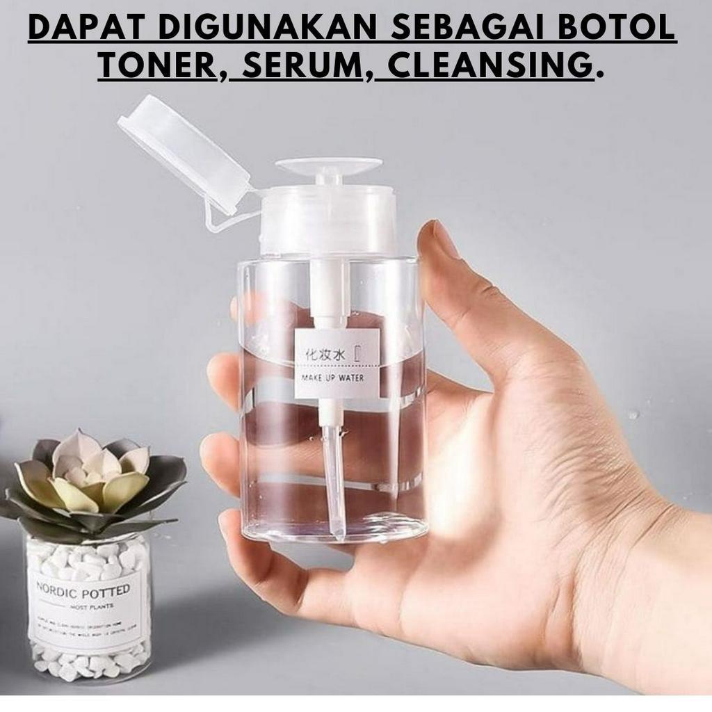 120ml 200ml Botol Pump makeup removel Nail Art/ Makeup Remover Water Pressing Bottle/Botol Aceton Cairan/ Botol Cleanser UV Gel F768