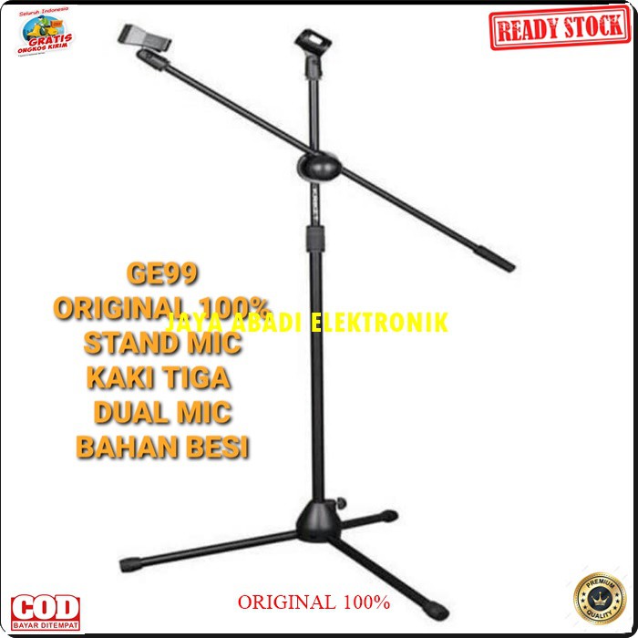 G99  STAND MIC BESI 1.7 METER TIANG MIK KAKI TIGA TRIPOD HOLDER STANDING MIKROPHONE PENYANGGA UNIVERSAL MIKROPHONE PEGANGAN TEMPAT GANTUNGAN KARAOKE VOKAL STUDIO AUDIO SOUND SYSTEM PROFESIONAL PRO STAND MIK KAKI TIGA BESI BISA SEGALA JENIS MIK