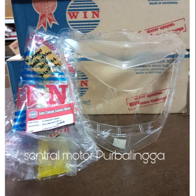 Kaca mika lampu depan beat esp 2016-2018 merk win kaca depan beat fi esp beat street