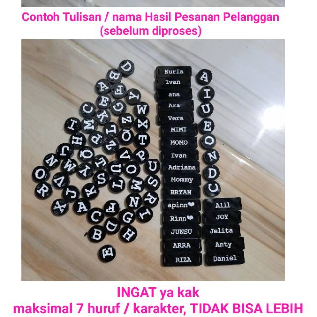 Gelang Inisial M.J (Tali Twist)