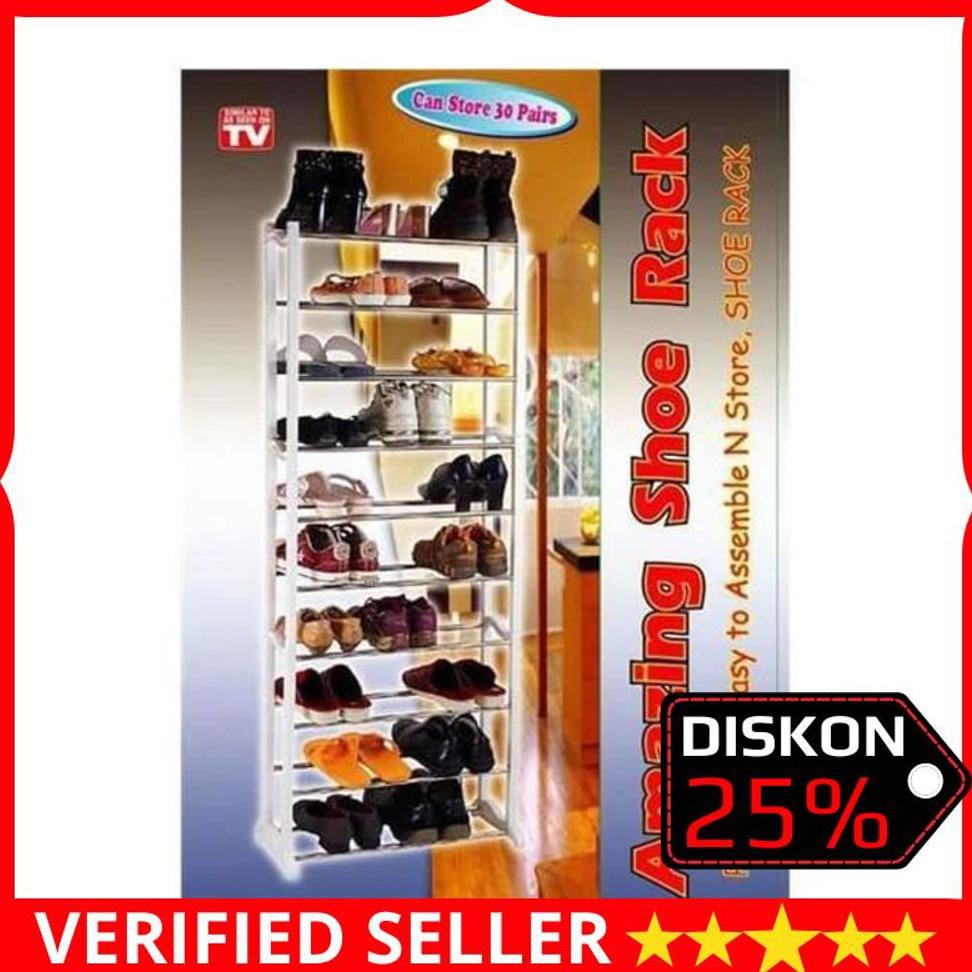 Termurah Rak Sepatu Amazing Shoe Rack Muat 30 Pasang As Seen On Tv Berkualitas Shopee Indonesia