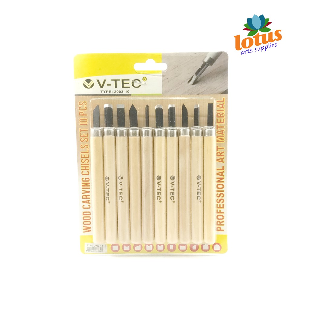 

V-TEC Wood Carving Tool / Alat Pahat Pisau Ukir Kayu set 10