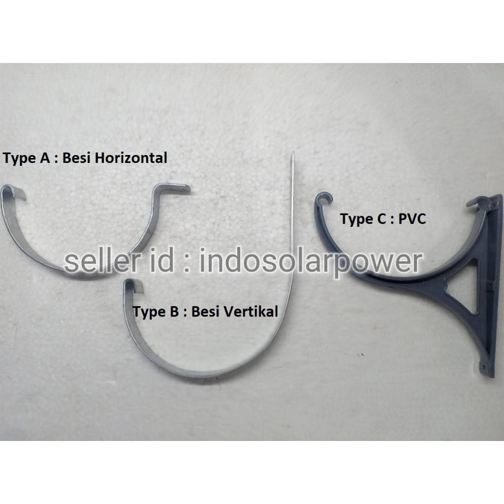 Talang air PVC LANGGENG 8&quot; 8 inch harga per 1 m meter 1/2 lingkar Lingkaran bulat untuk atap genting