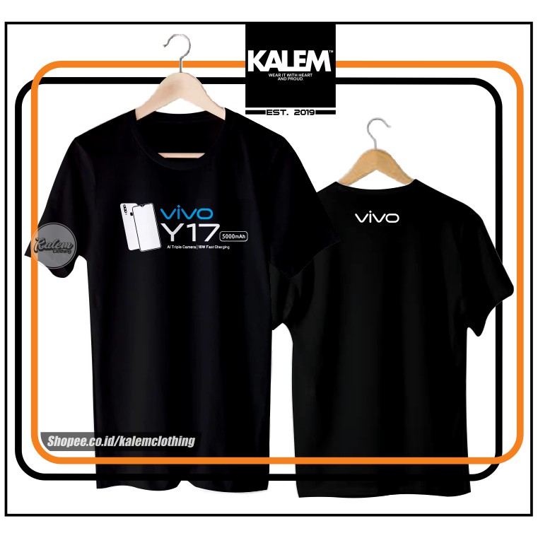 Kaos Baju Smartphone VIVO Y17 5000 mAh Fast Charging termurah - KALEM CLOTHING