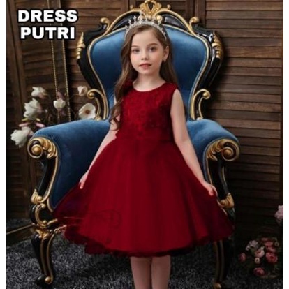 Baju Natal Anak Anak Perempuan Terbaru Kombinasi Brokat 2021 Putri Termurah
