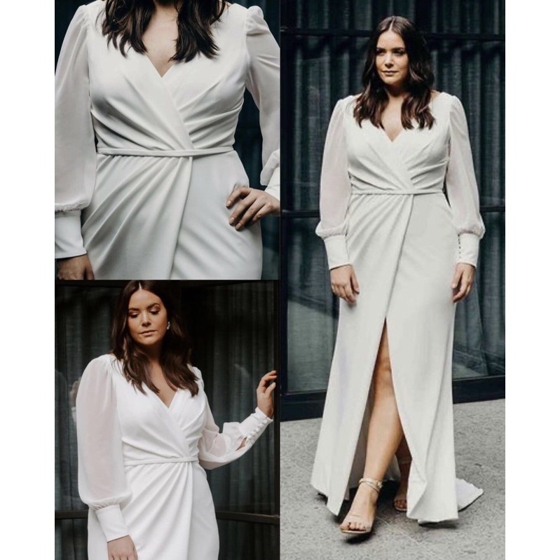 DANISSA GOWN - Dress pesta murah gaun pesta big size long dress jumblo slit dress plus size dress uk