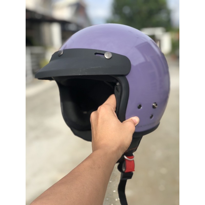 Helm Bogo Dewasa Retro Pet Full Leher Sni