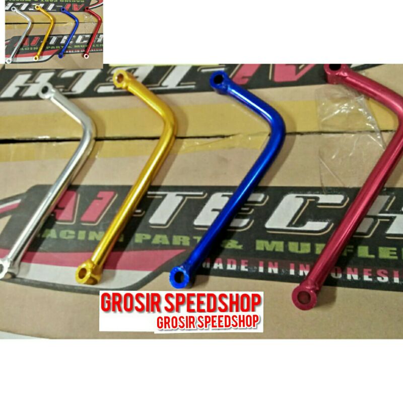 Tiang L Almu Pegangan knalpot Cobra Warna Gold Biru Silver merah kawasaki Ninja 2tak RR SS R KR KRR 