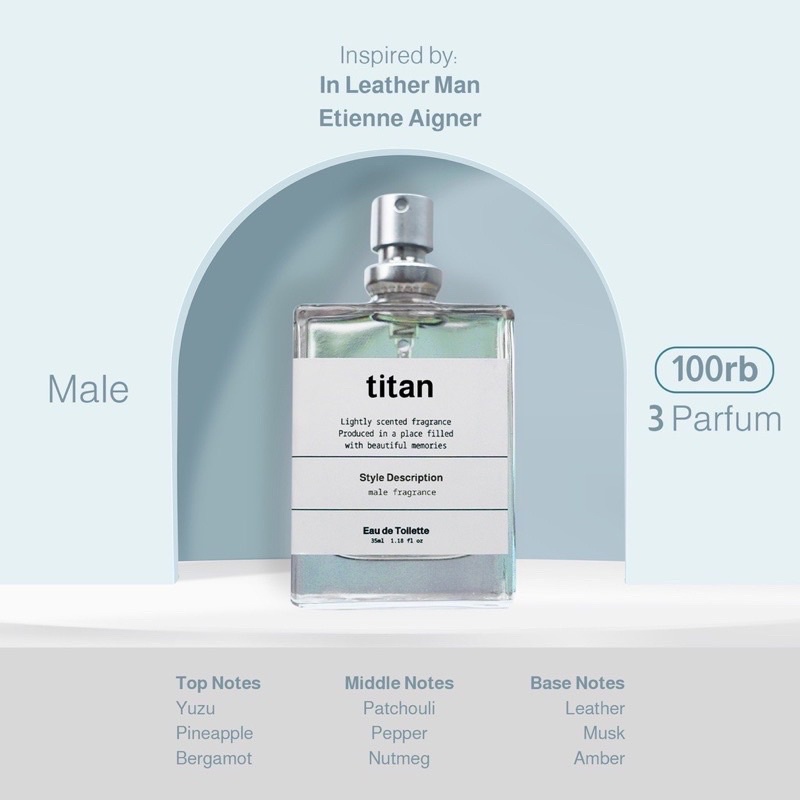 Bjorka TITAN Parfum Pria Tahan Lama Murah Inspired Perfume Lokal Terlaris