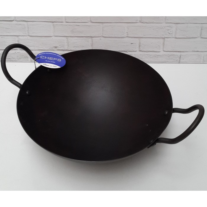 HOT SALEE  BIMA CHEFS WAJAN KUALI BESI HITAM 32 CM - CHINESE WOK BP1951332