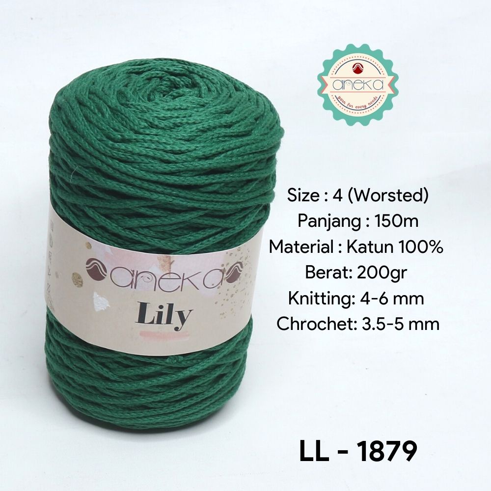 Benang Rajut Lily / Lili / Tambang / Macrame Cotton Rope Yarn - 1879