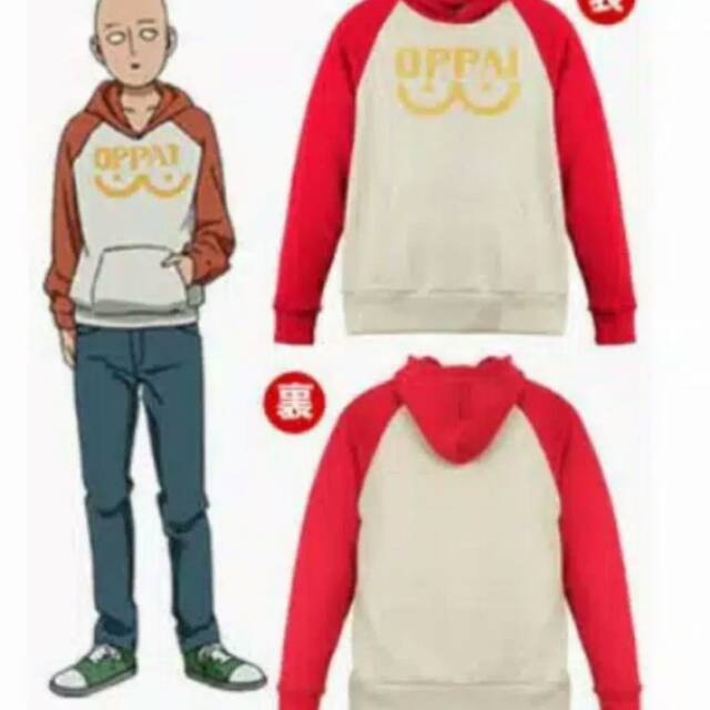 HOODIE JACKET JAKET OPPAI SAITAMA