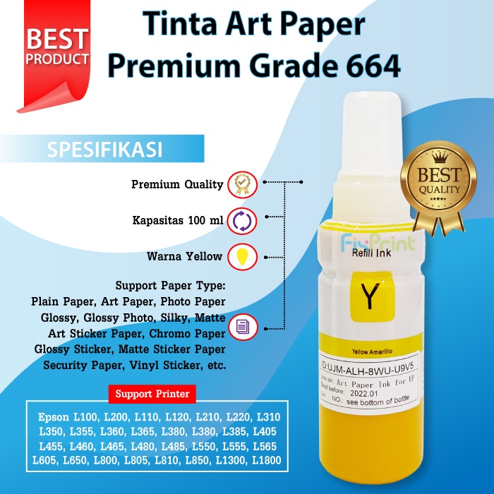 Tinta Art Paper Epsn Ink Grade A Korea L1110 L1210 L1250 L1256 L3100 L3101 L3110 L3210 L3116 L3150 L3156 L3250 L3256 L5190 L5290 L5296 L6160 L6260 L6270 L6290 L6460 L6490 L6550 L6580 L6170 L6190 L14150 L15150 L15160 L15180 L4150 L4160 L4260 L4266