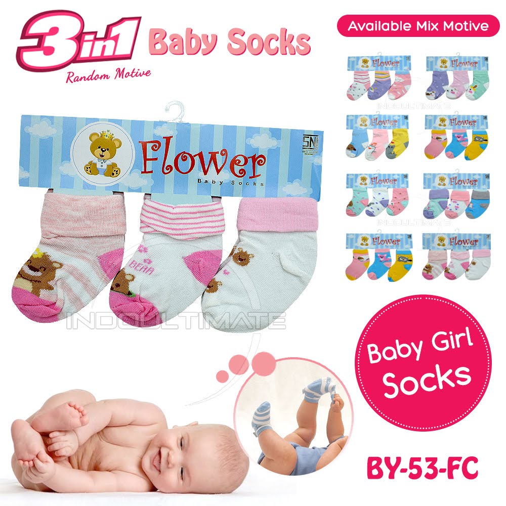 3 Pasang KAOS KAKI BAYI 0 BLN - 12 BLN / KAOS KAKI BAYI / KAUS KAKI BAYI / KAUS KAKI ANAK /KA-01