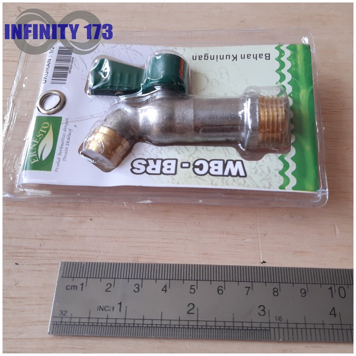 ERNESTO Kran Air Tembok 1/2" Keran Kuningan Kamar Mandi Cebol Taman INFJ