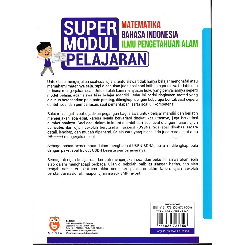 Super Modul Pelajaran Matematika Bahasa Indonesia Ipa Sd Mi