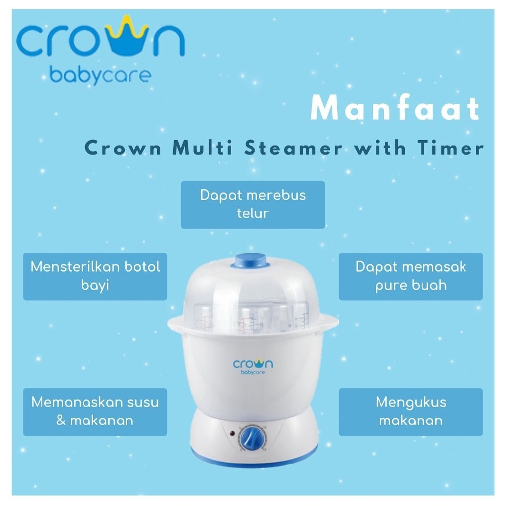 CROWN MULTI STEAMER WITH TIMER / CR1288 - STERIL BOTOL MULTIFUNGSI