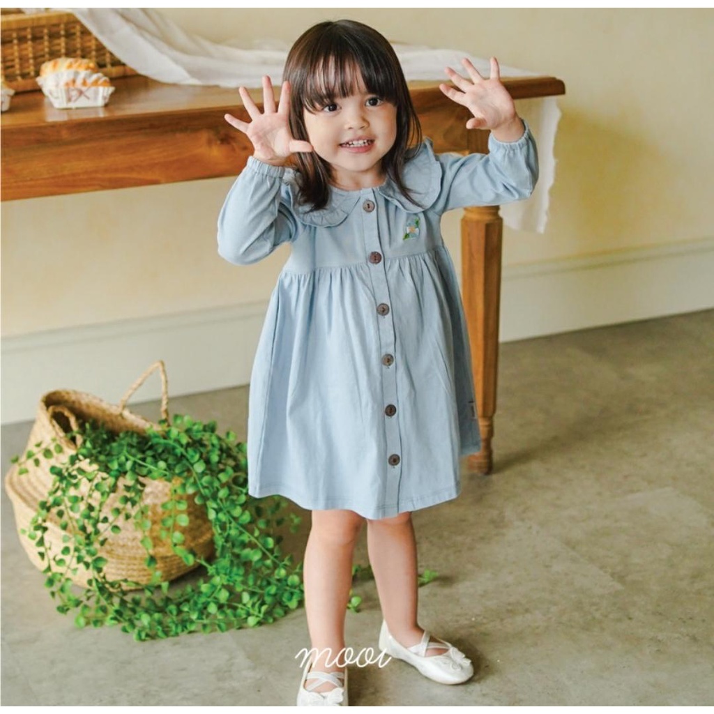 MOOI SHEENA RUFFLE DRESS / DRESS ANAK PEREMPUAN / DRESS