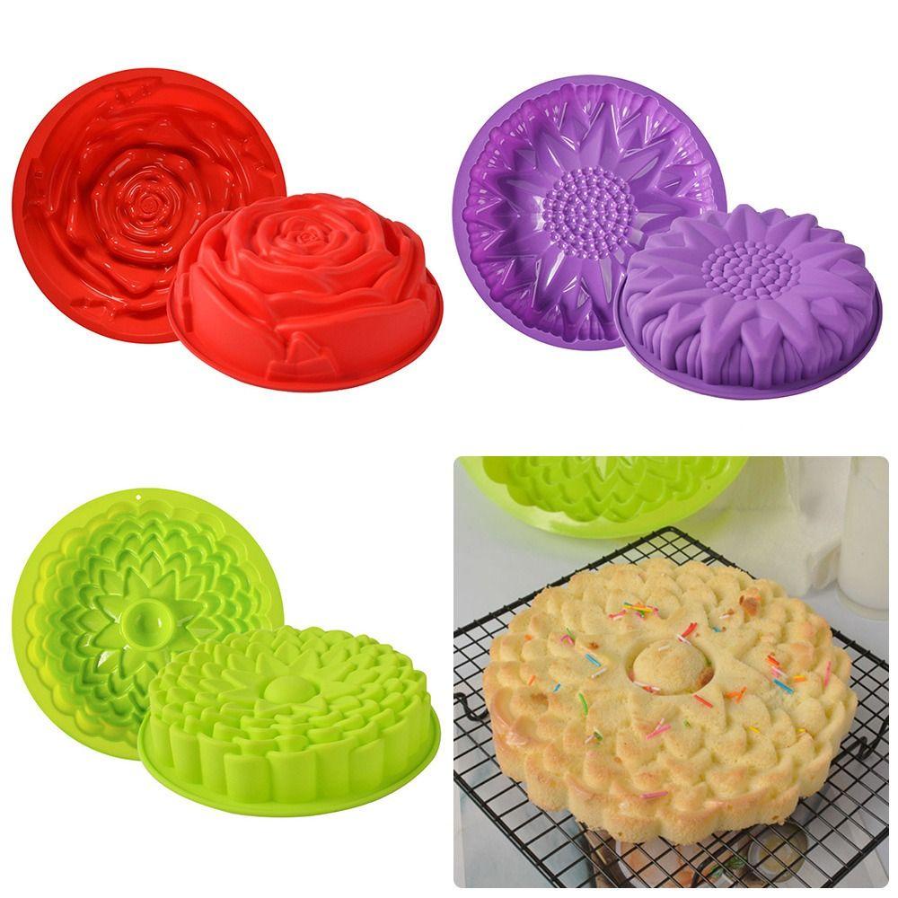 Preva 3D Bulat Bunga Baking Alat Dekorasi Kue Jelly Dome Mousse Molds