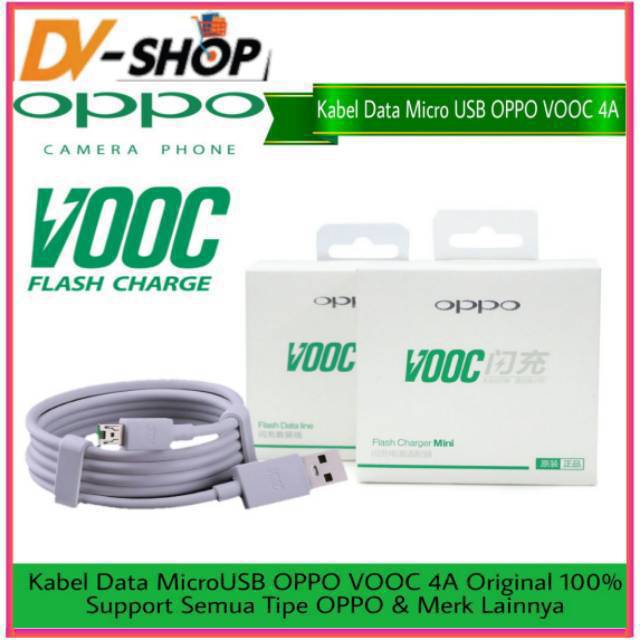 KABEL DATA OPPO VOOC 4A 100%ORIGINAL FASTCHARGING  FLASH CHARGE ANDROID PHONE