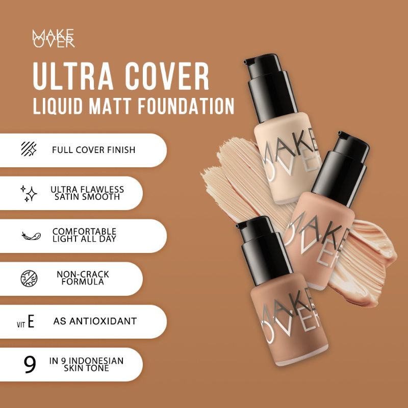 Make Over Ultra Cover Liquid Matt Foundation 33ML