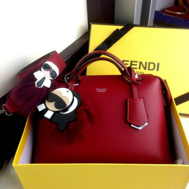 FENDI Boston By The Way Leather"Black Hardware" 
with KARLITO Glasses Charms 72272