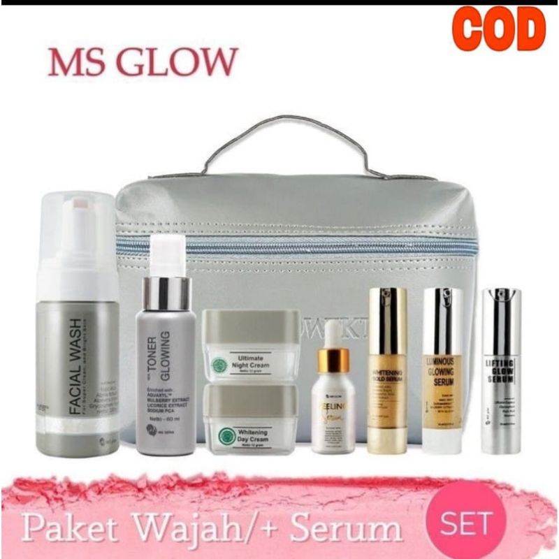 Paket lengkap skincare ms glow luminous