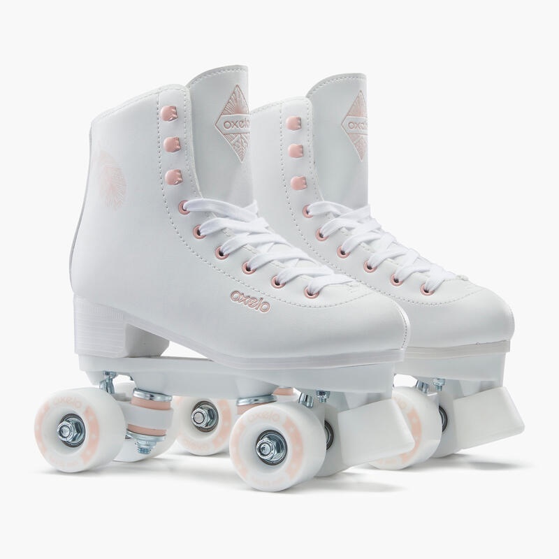 Oxelo 100 artistic quad skates - white 8494830
