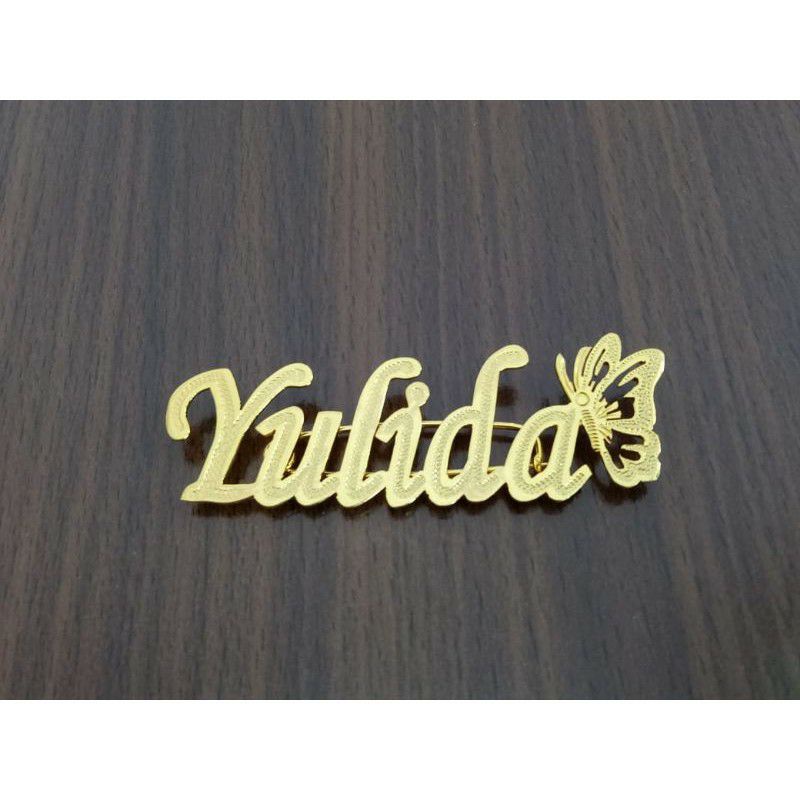 Bros Nama Titanium lapis emas