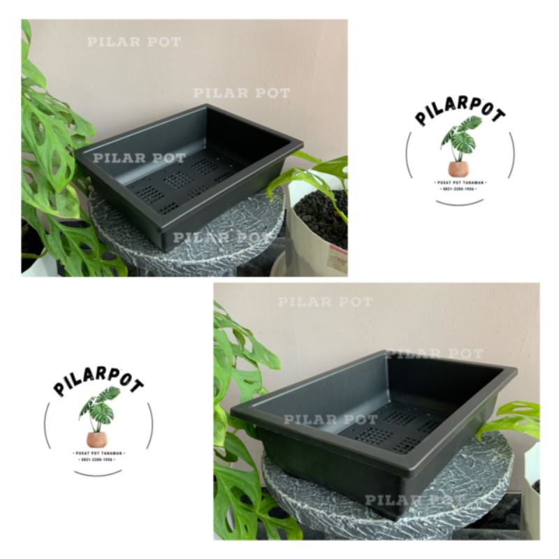 pot bunga tanaman ceper NKT BONSAI 02 HITAM - NKT BONSAI 02 HITAM