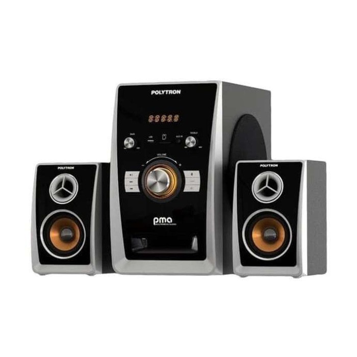 POLYTRON PMA 9501 BGA BLACK GOLD HITAM EMAS / MULTIMEDIA SPEAKER + USB / PMA9501BGA