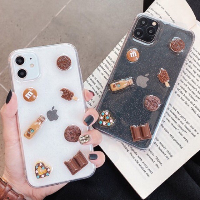 Chocolate 3D Case iPhone Oppo Vivo Xiaomi Samsung S21 S20 ultra S10 plus S9 Note 20 10 A31 A51 a71