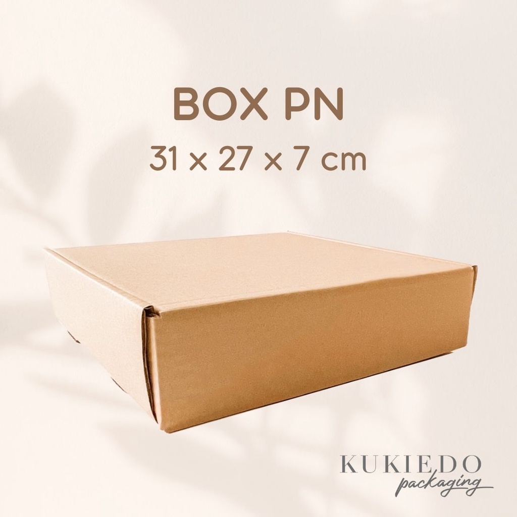 

Kardus PN 31 x 27 x 7 cm | Box Die Cut Kraft | Packaging Kue Tart, Pizza, Baju, Serbaguna, Hampers, Snack